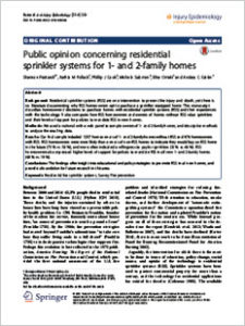 Johns Hopkins Study on Public Opinion concerning residential fire sprinklers