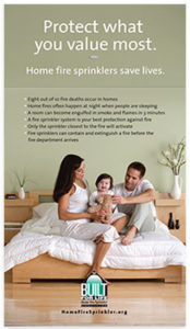 Protect What You Value Most Home Fire Sprinklers Save Lives banner