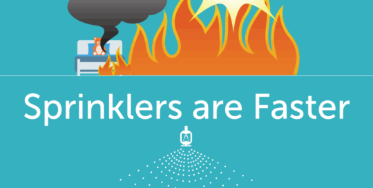 fire is fast, sprinklers are faster