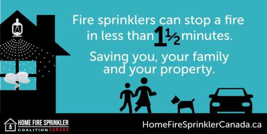 fire sprinklers can stop a fire in less than 1.5 minutes