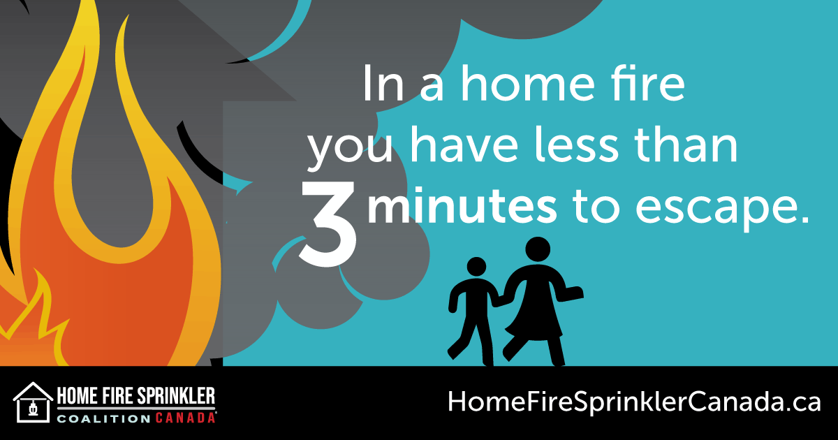 in a home fire you have less than 3 minutes to escape