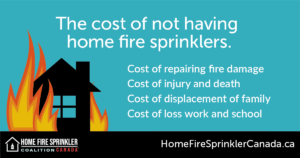 the cost of not having home fire sprinklers