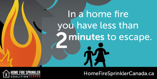 less than 2 minutes to escape home fire